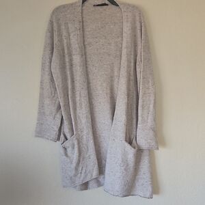 Peruvian Connection Speckled Cream Cardigan XL Wool‎ And Alpaca